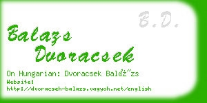 balazs dvoracsek business card